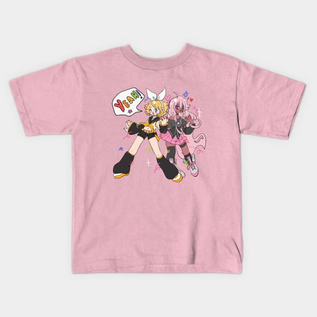 rin and ia Kids T-Shirt by KITTYFROGS